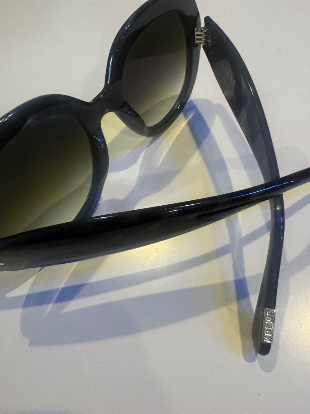 KREWE CHLOE | Tortuga Noir Black Oversized Round Women's Sunglasses - Picture 9 of 10